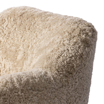 Julius Swivel Chair - Beige Shearling
