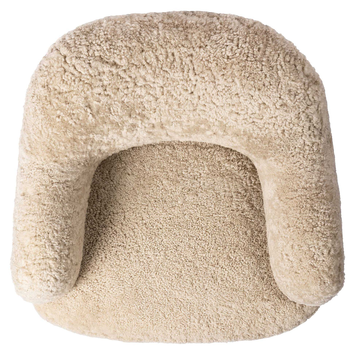 Julius Swivel Chair - Beige Shearling
