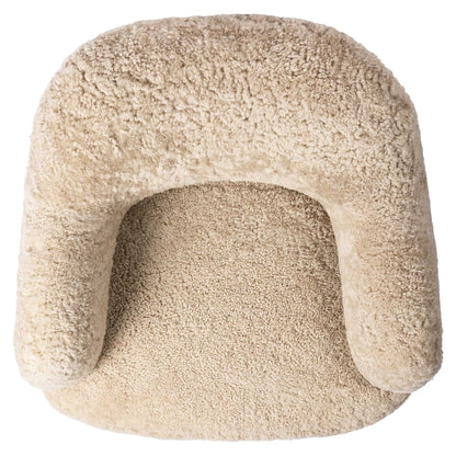 Julius Swivel Chair - Beige Shearling