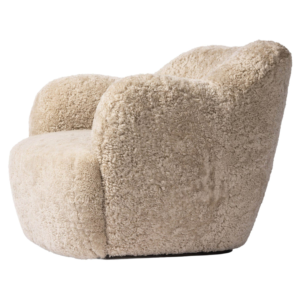 Julius Swivel Chair - Beige Shearling
