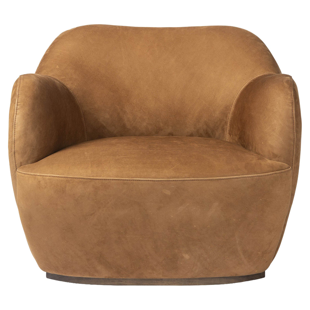 Julius Swivel Chair - Nubuck Cognac