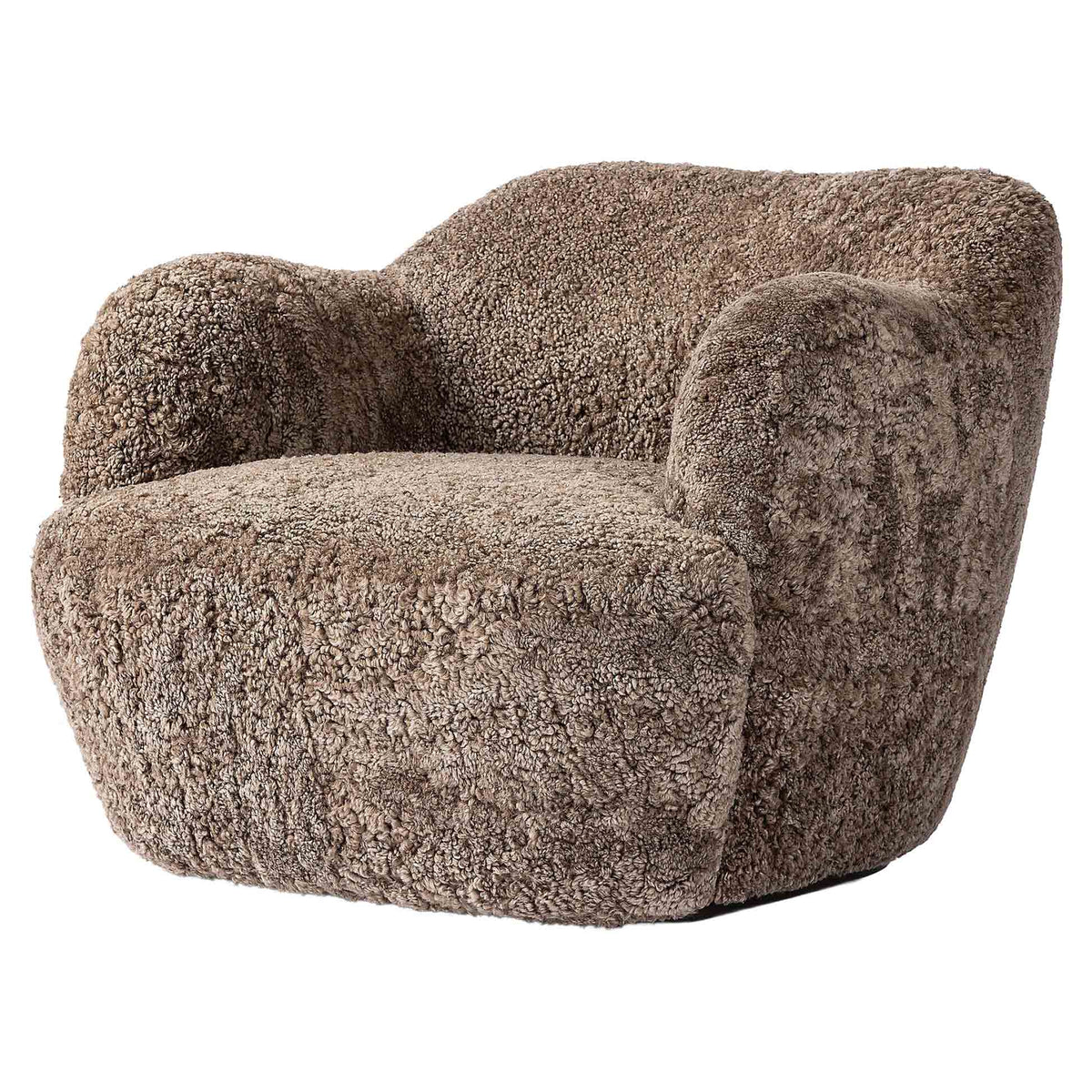 Julius Swivel Chair - Taupe Shearling