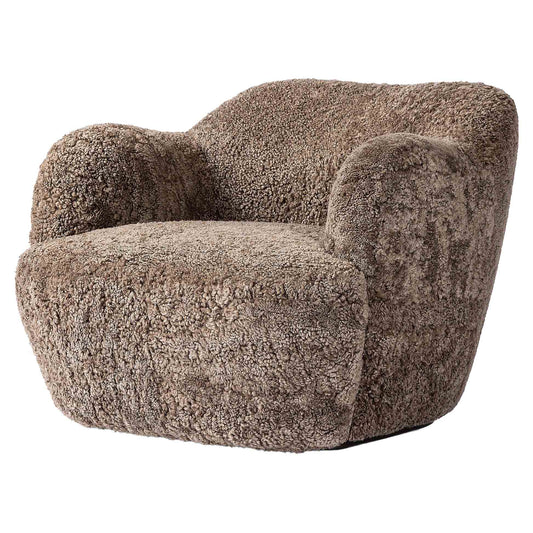 Julius Swivel Chair - Taupe Shearling