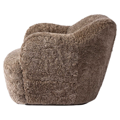 Julius Swivel Chair - Taupe Shearling