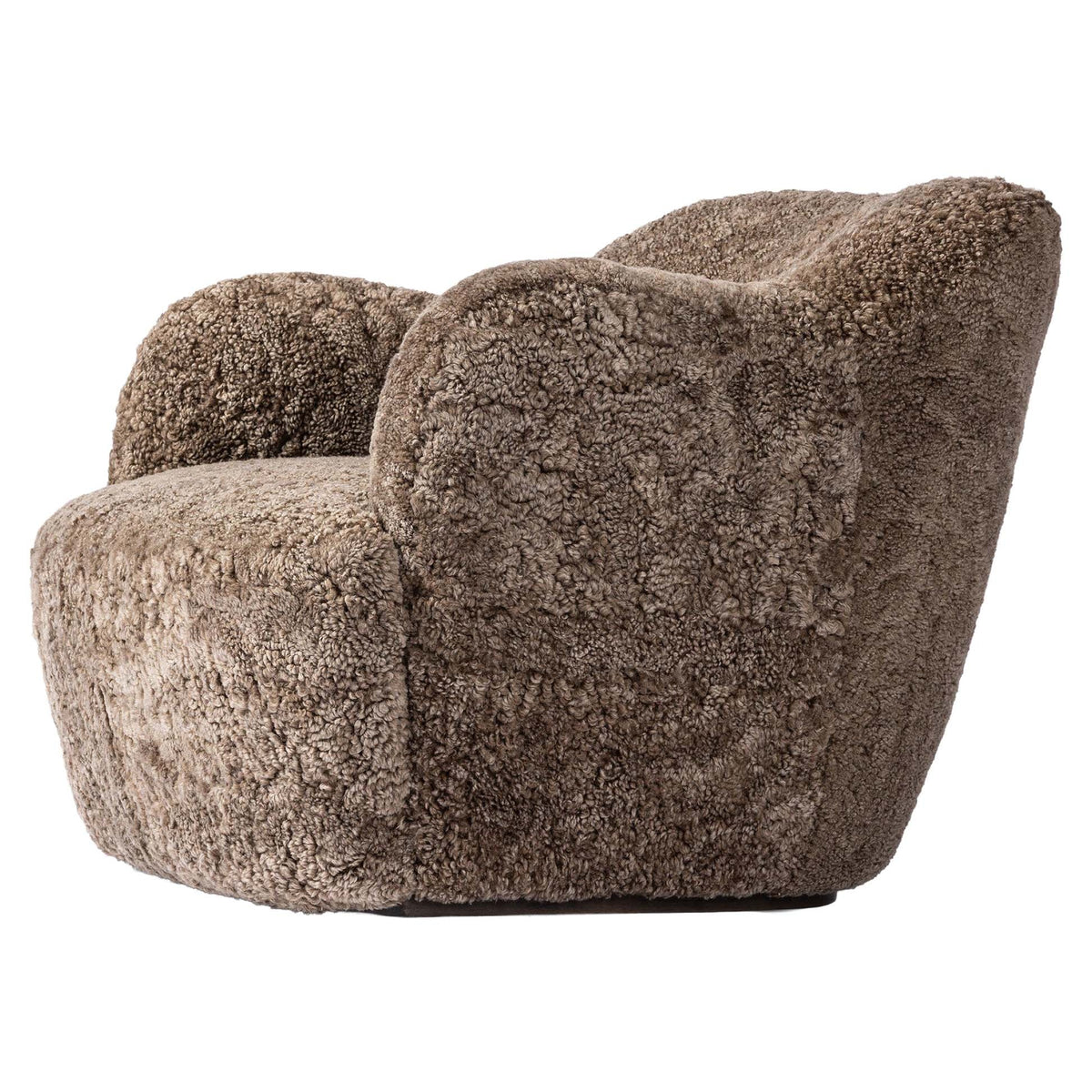 Julius Swivel Chair - Taupe Shearling