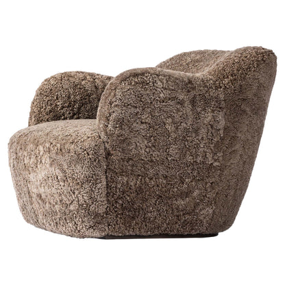 Julius Swivel Chair - Taupe Shearling