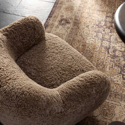 Julius Swivel Chair - Taupe Shearling