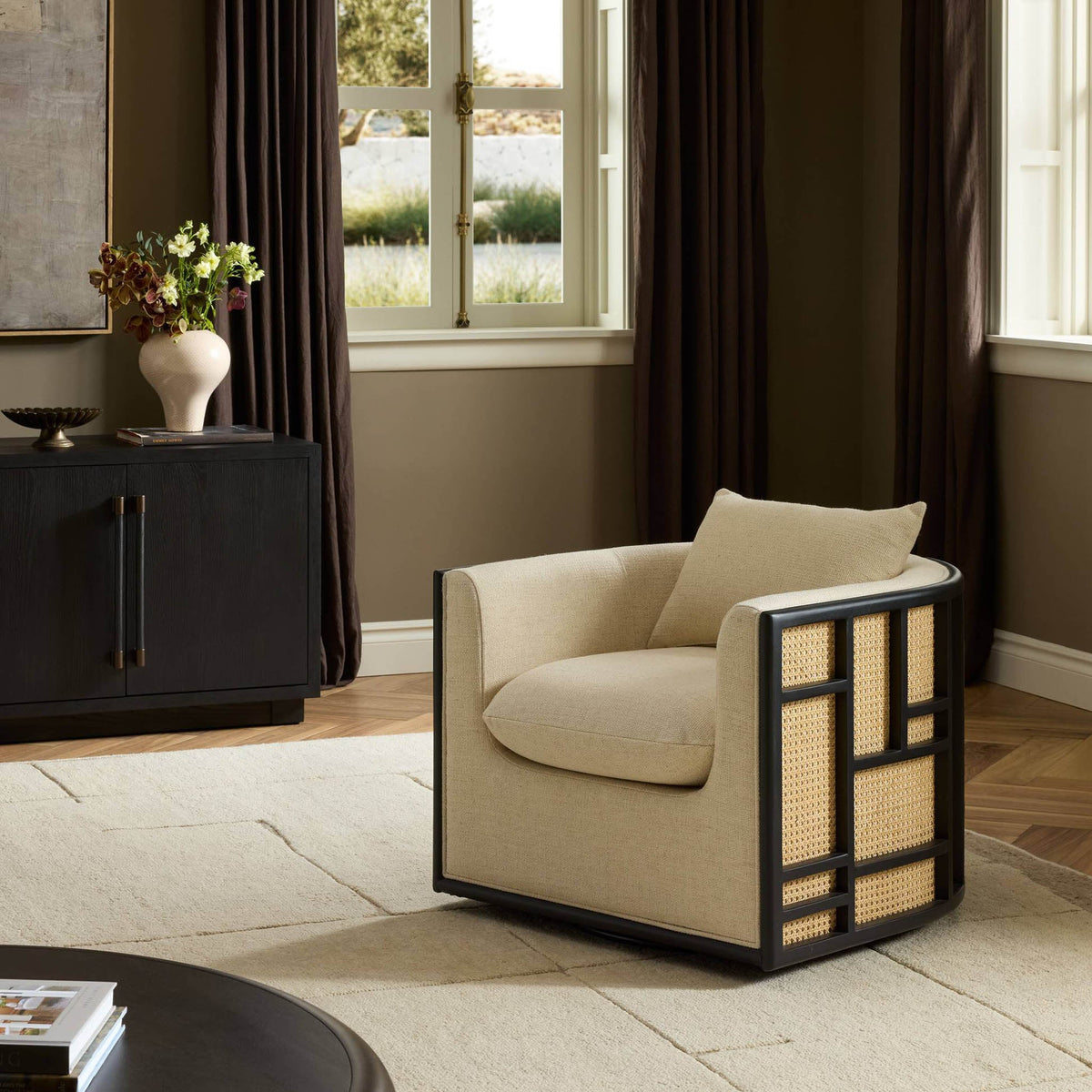 June Swivel Chair - Thames Cream