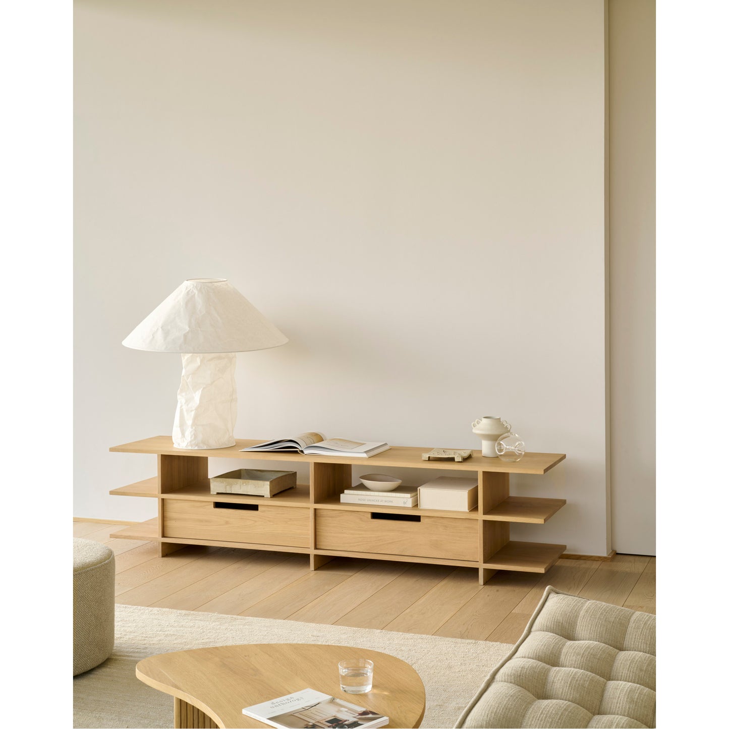 Kabuki TV Media Cabinet - Oak