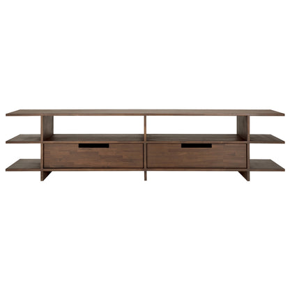 Kabuki TV Media Cabinet - Teak Brown
