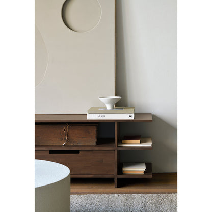 Kabuki TV Media Cabinet - Teak Brown