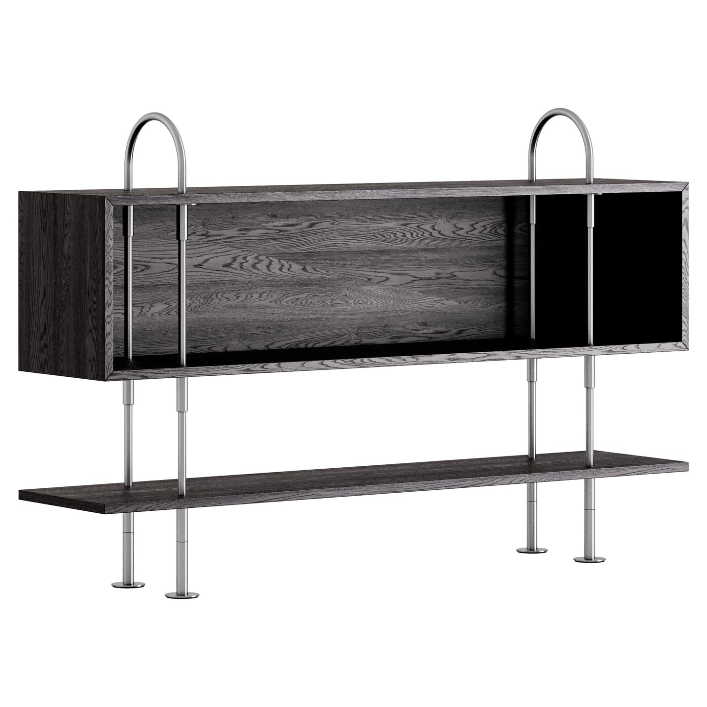 Keen Shelving System 2x1 With Box - 63", Brown Black Ash