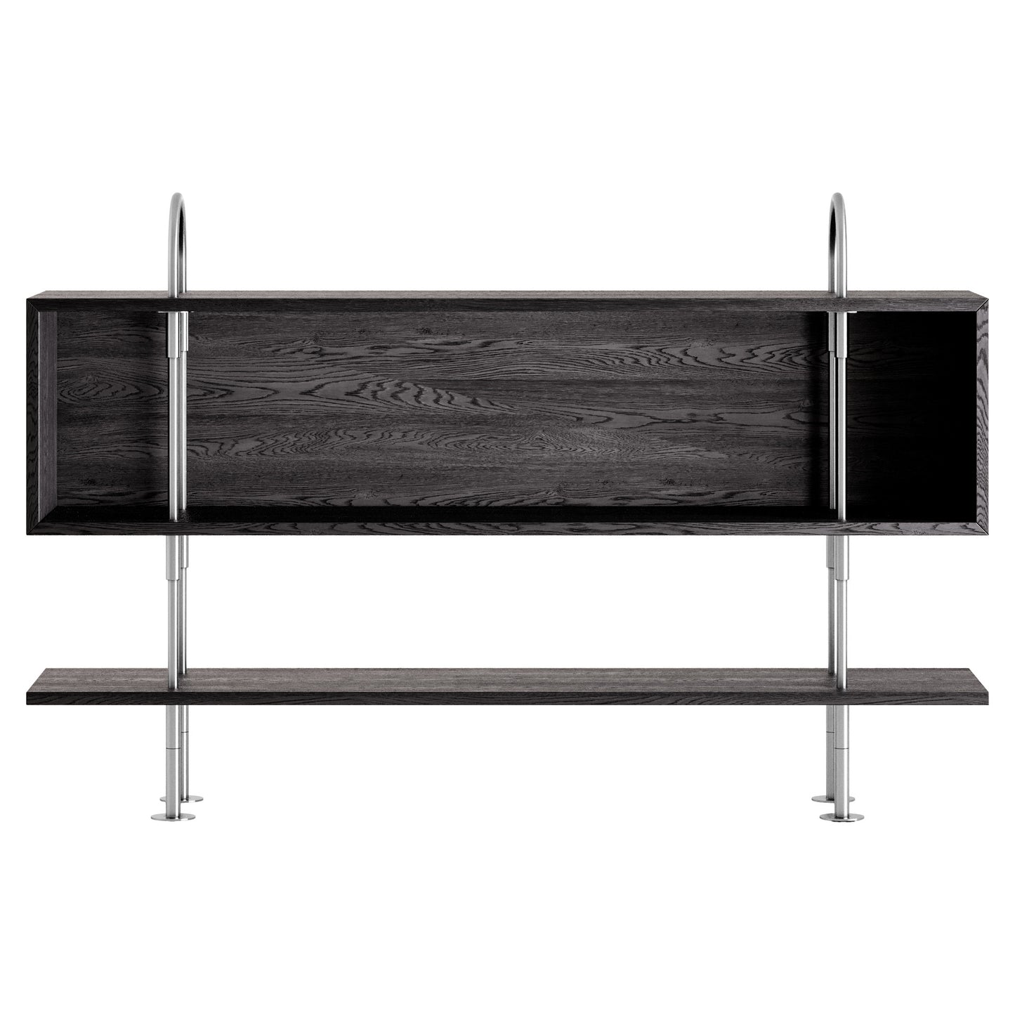 Keen Shelving System 2x1 With Box - 63", Brown Black Ash
