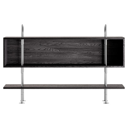 Keen Shelving System 2x1 With Box - 63", Brown Black Ash
