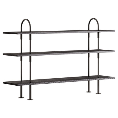Keen Shelving System 2x3 - 63", Brown Black Ash