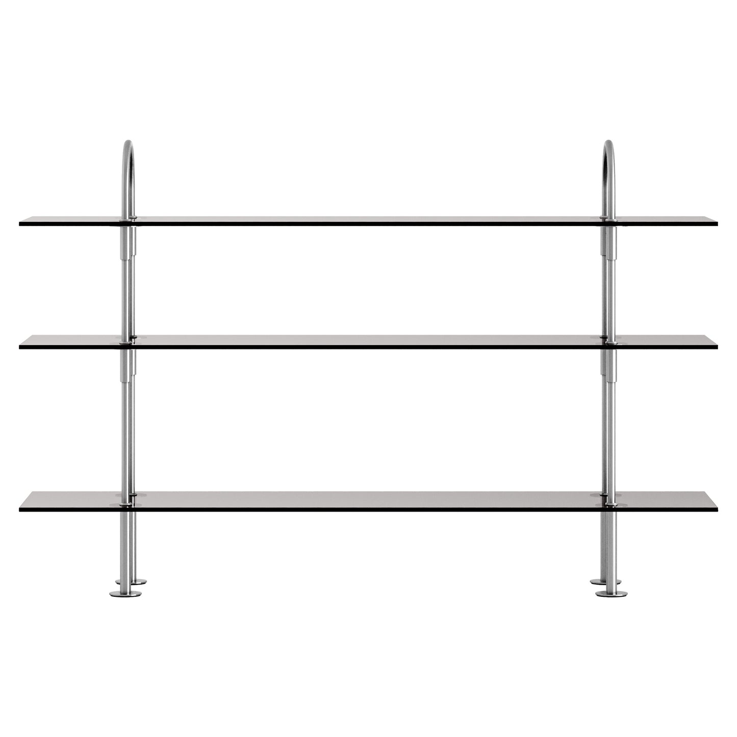 Keen Shelving System 2x3 - 63", Smoke Tempered Glass
