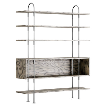 Keen Shelving System 2x4 With Box - 63", ALPI Sottsass Gray