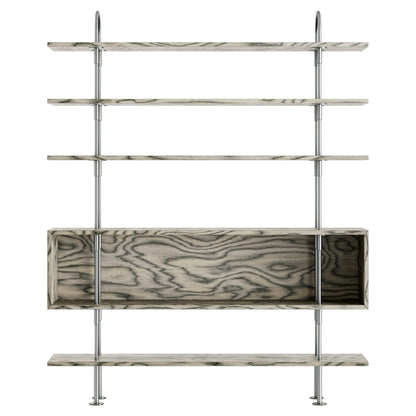 Keen Shelving System 2x4 With Box - 63", ALPI Sottsass Gray