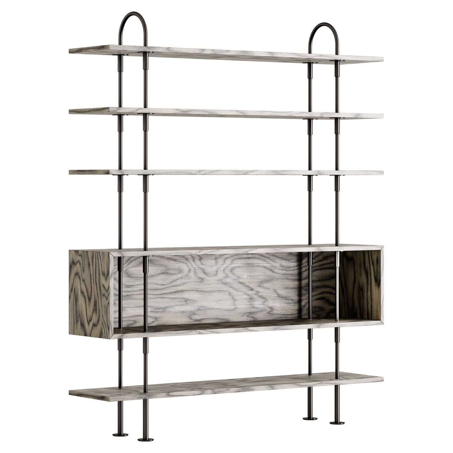 Keen Shelving System 2x4 With Box - 63", ALPI Sottsass Gray