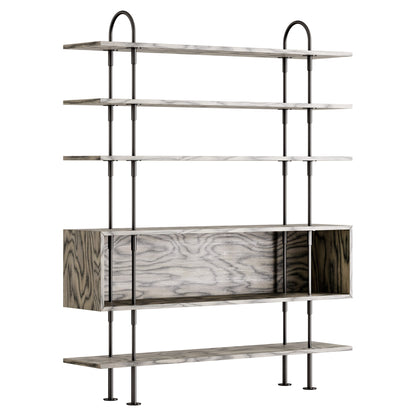 Keen Shelving System 2x4 With Box - 63", ALPI Sottsass Gray