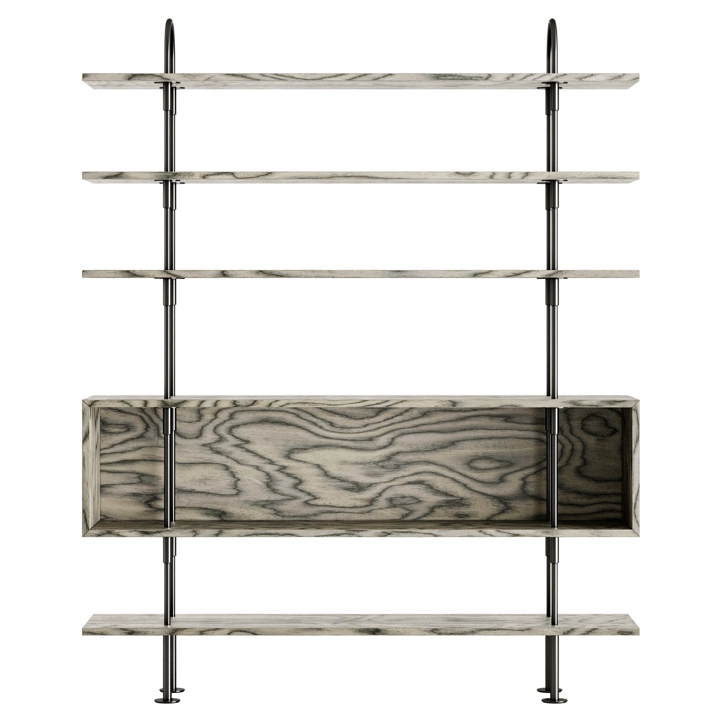 Keen Shelving System 2x4 With Box - 63", ALPI Sottsass Gray