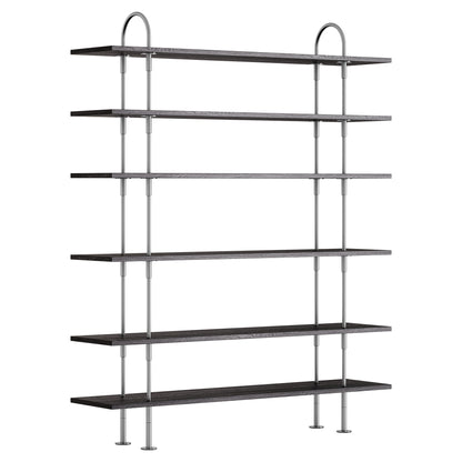 Keen Shelving System 2x6 - 63", Brown Black Ash