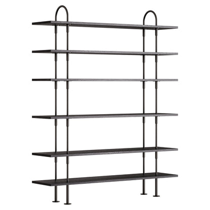 Keen Shelving System 2x6 - 63", Brown Black Ash