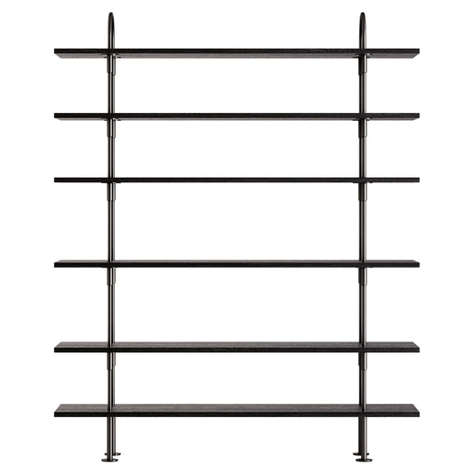 Keen Shelving System 2x6 - 63", Brown Black Ash