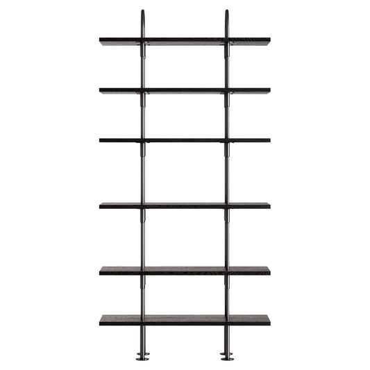 Keen Shelving System 2x6 - 37", Brown Black Ash