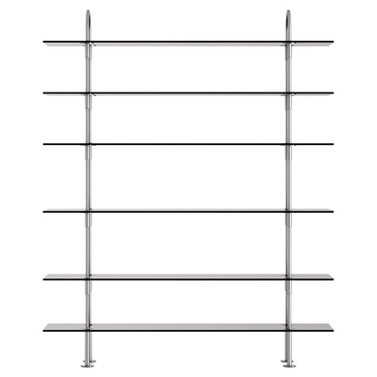 Keen Shelving System 2x6 - 63", Smoke Tempered Glass