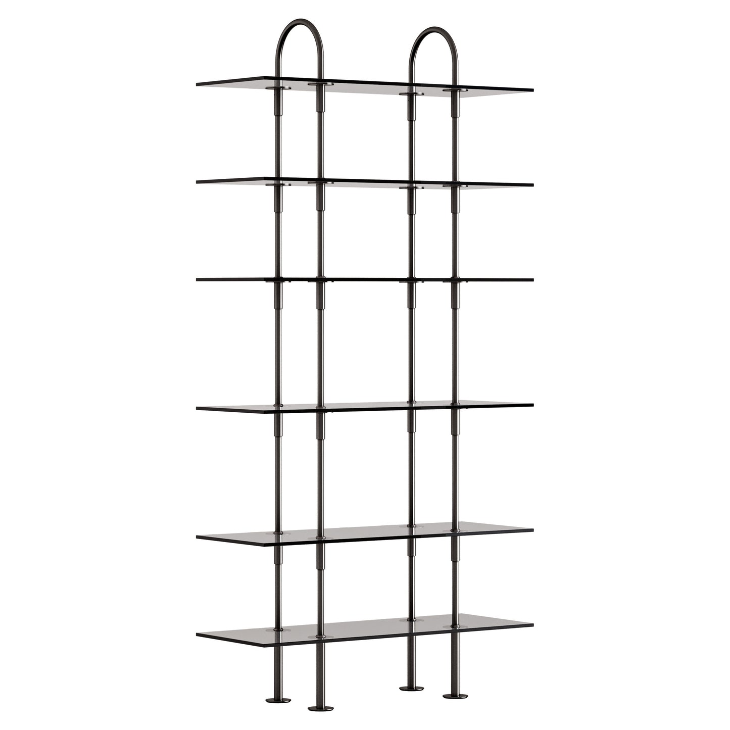 Keen Shelving System 2x6 - 37", Smoke Tempered Glass
