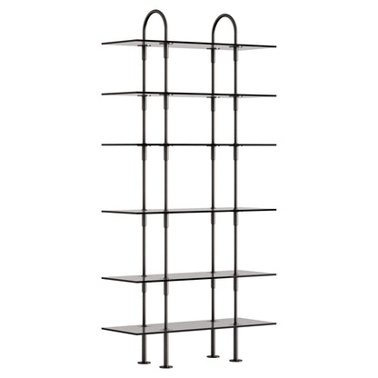 Keen Shelving System 2x6 - 37", Smoke Tempered Glass