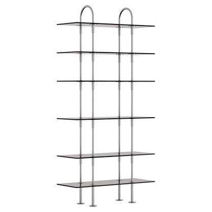 Keen Shelving System 2x6 - 37", Smoke Tempered Glass