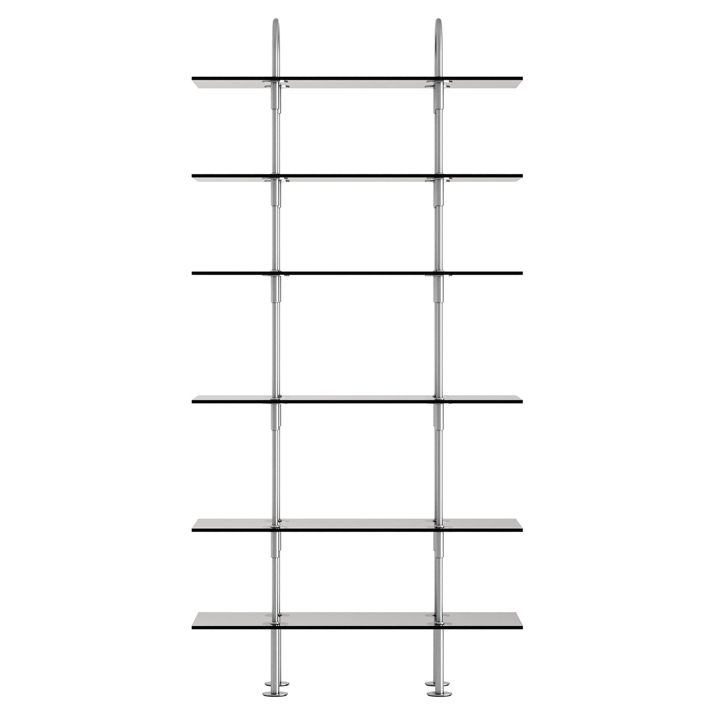 Keen Shelving System 2x6 - 37", Smoke Tempered Glass