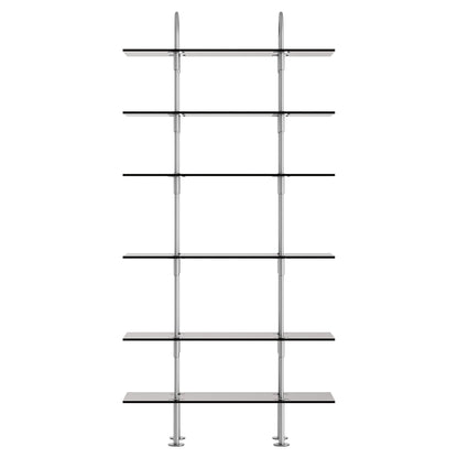 Keen Shelving System 2x6 - 37", Smoke Tempered Glass