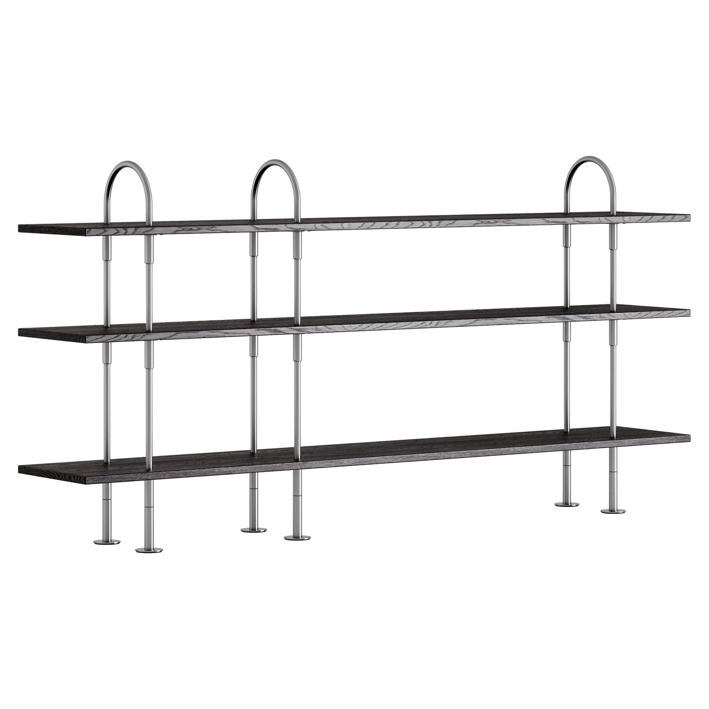 Keen Shelving System 3x3 - 81", Brown Black Ash