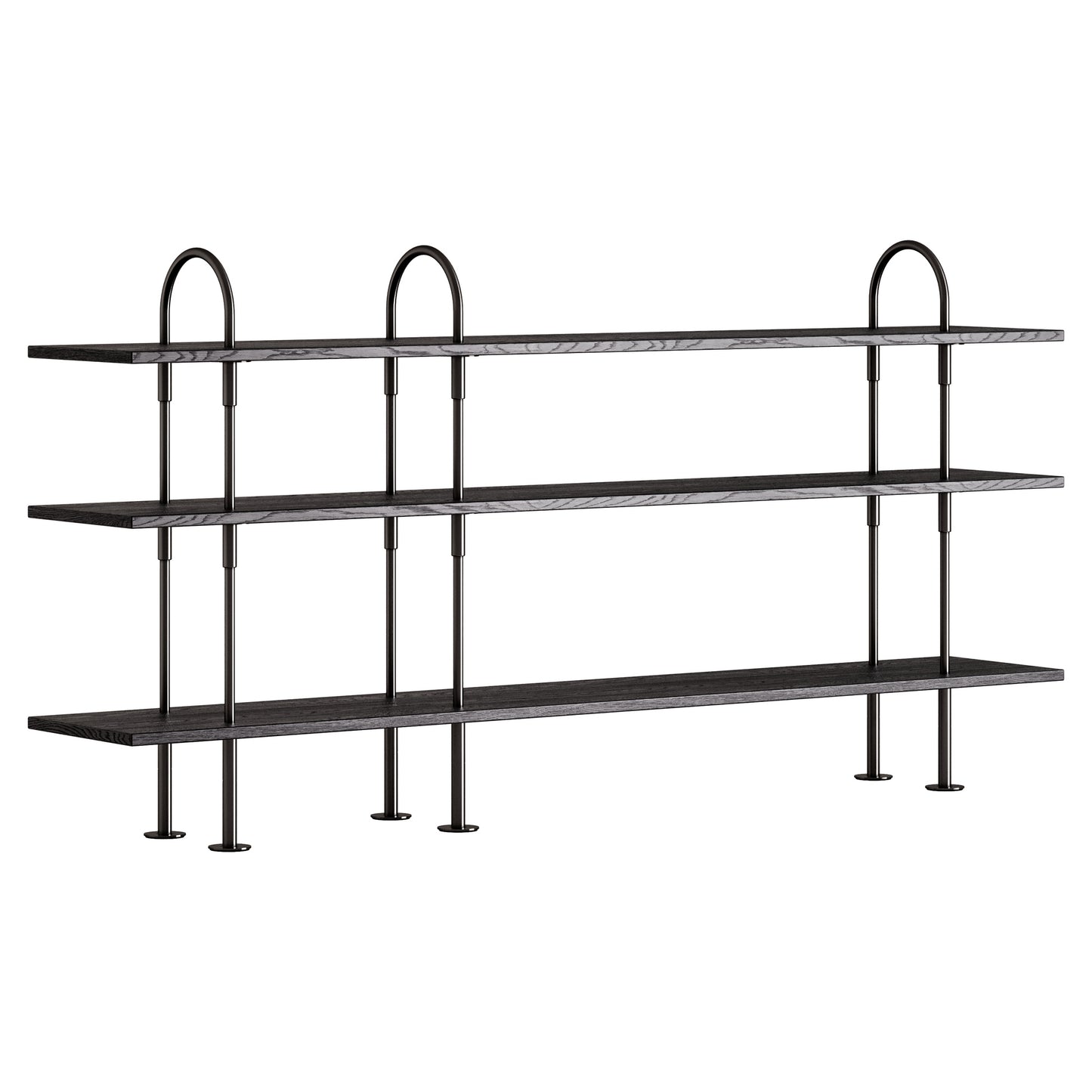 Keen Shelving System 3x3 - 81", Brown Black Ash