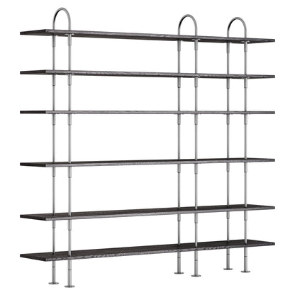 Keen Shelving System 3x6 - 81", Brown Black Ash