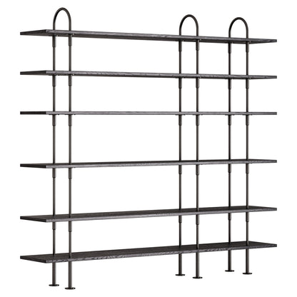 Keen Shelving System 3x6 - 81", Brown Black Ash