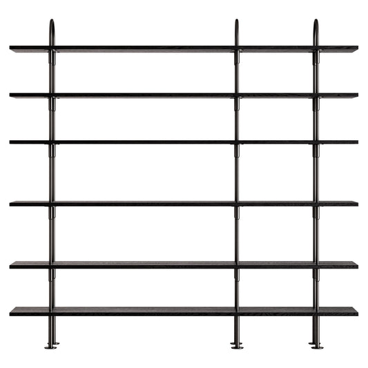 Keen Shelving System 3x6 - 81", Brown Black Ash
