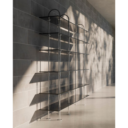 Keen Shelving System 3x6 - 81", Smoke Tempered Glass