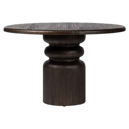 Kerrville Round Dining Table - Burnt Pine Veneer