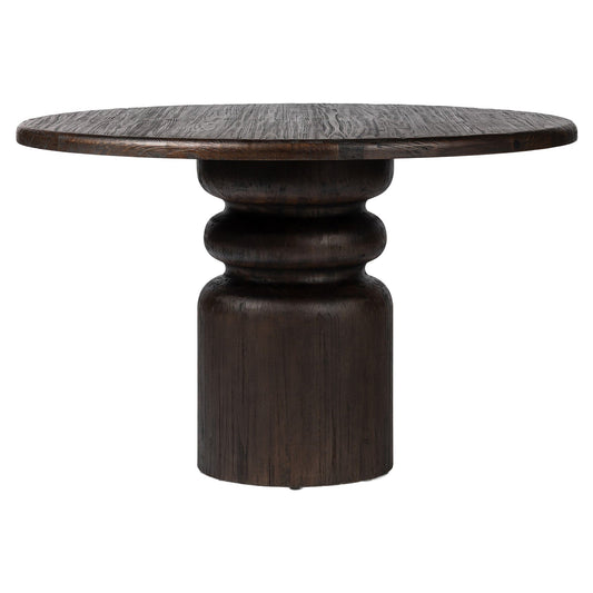 Kerrville Round Dining Table - Burnt Pine Veneer