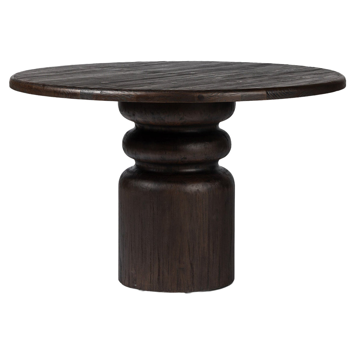 Kerrville Round Dining Table - Burnt Pine Veneer