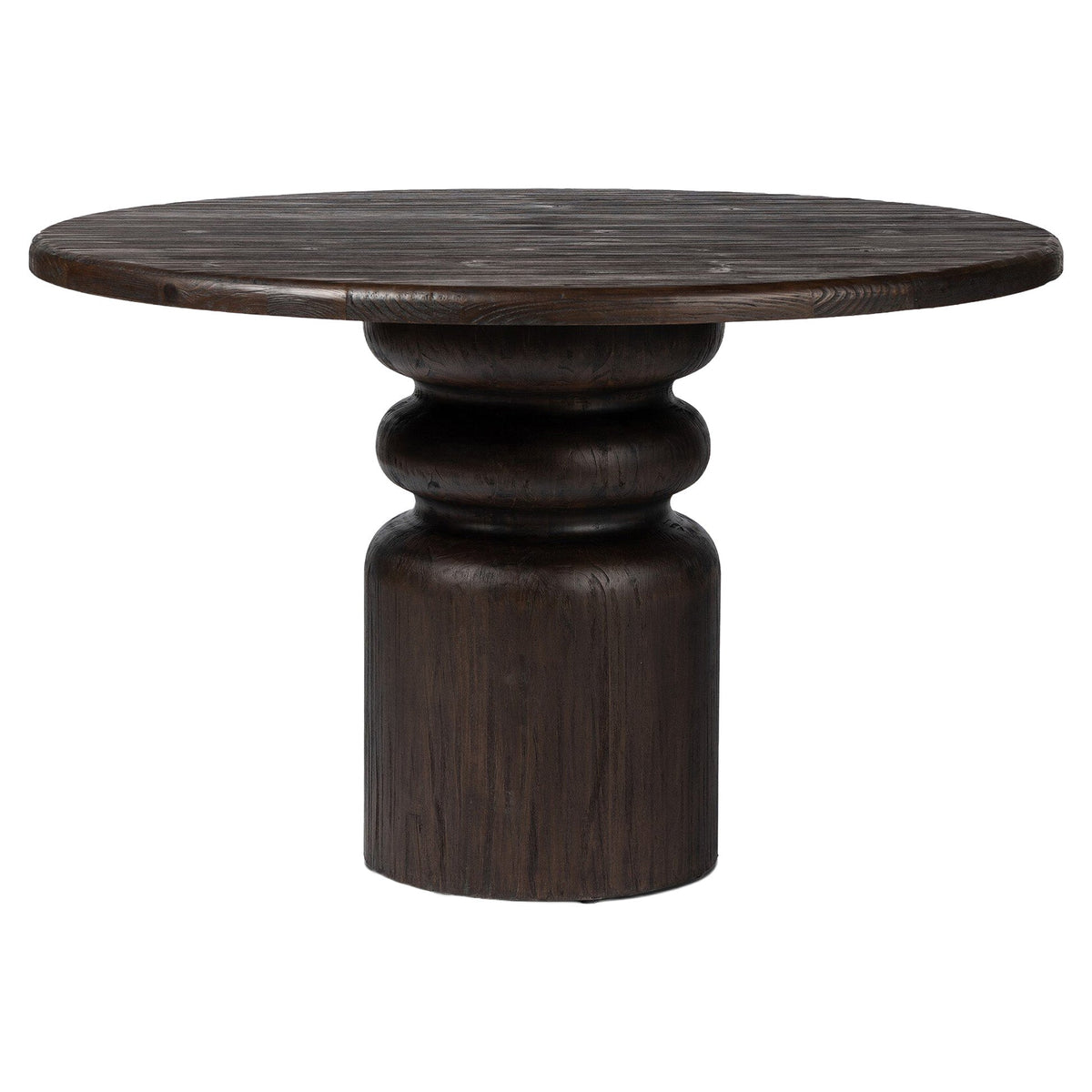 Kerrville Round Dining Table - Burnt Pine Veneer