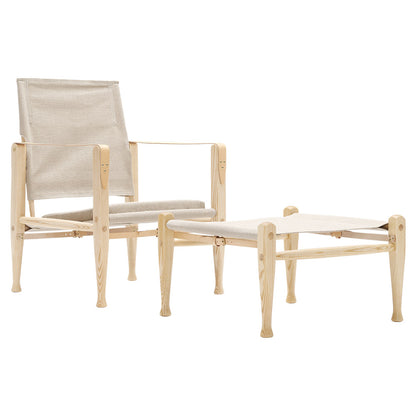 KK97170 Footstool - Natural Canvas, Ash White Oil
