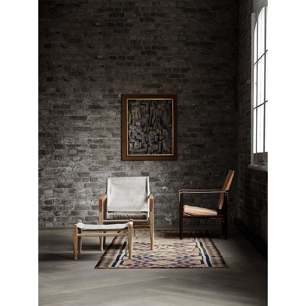KK47000 Safari Lounge Chair - Leather, Ash White Oil