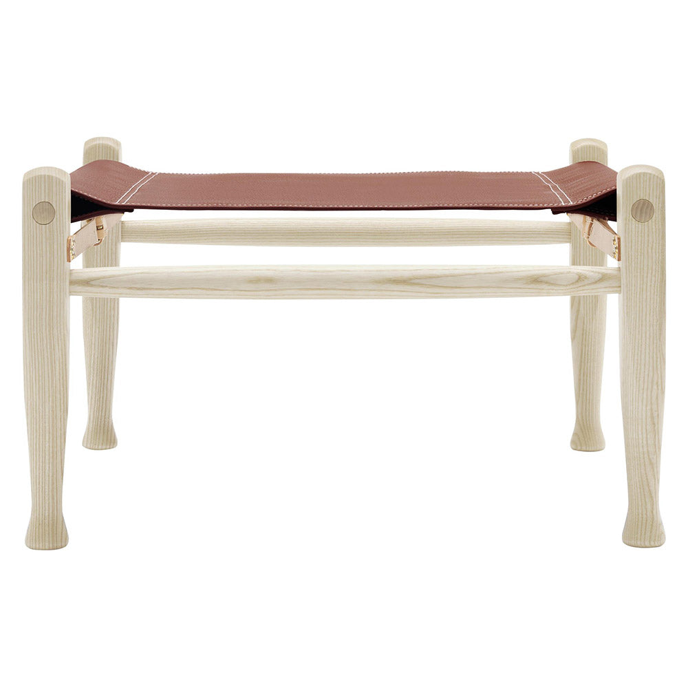 KK97170 Footstool - Leather, Ash White Oil