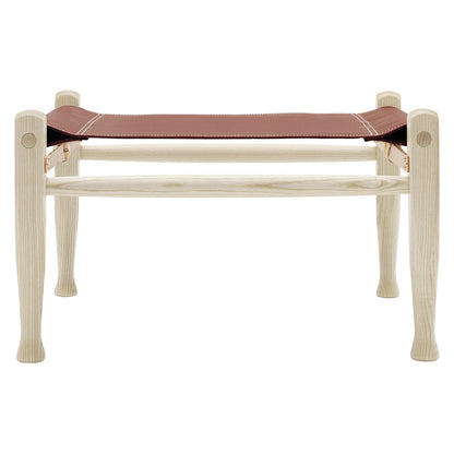 KK97170 Footstool - Leather, Ash White Oil