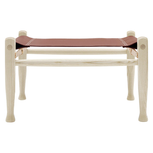 KK97170 Footstool - Leather, Ash White Oil